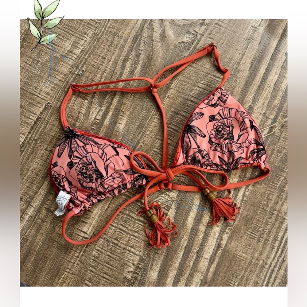 (TOP) Maaji 🍃 Cinnamon Sundaze Reversible Bikini Top.